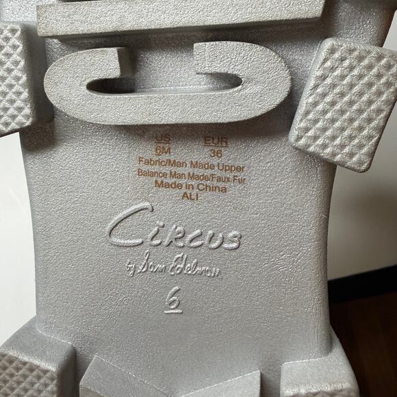 Circus by Sam Edelman Metallic Silver Platform Boots 6 - Picture 5 of 5